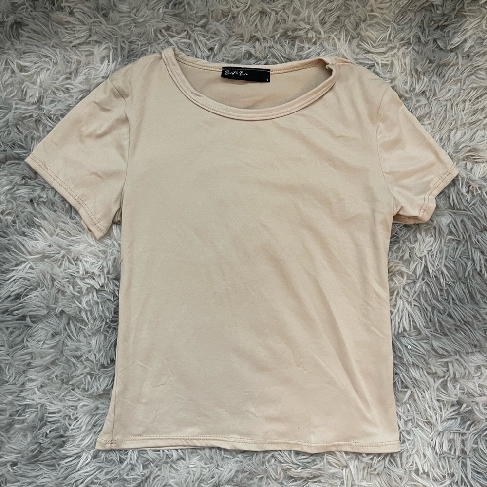 Tan Fitted Tee